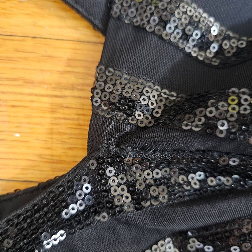 House of CB Women's Mini Sequined Suna Black Dress Size S - Picture 11 of 13